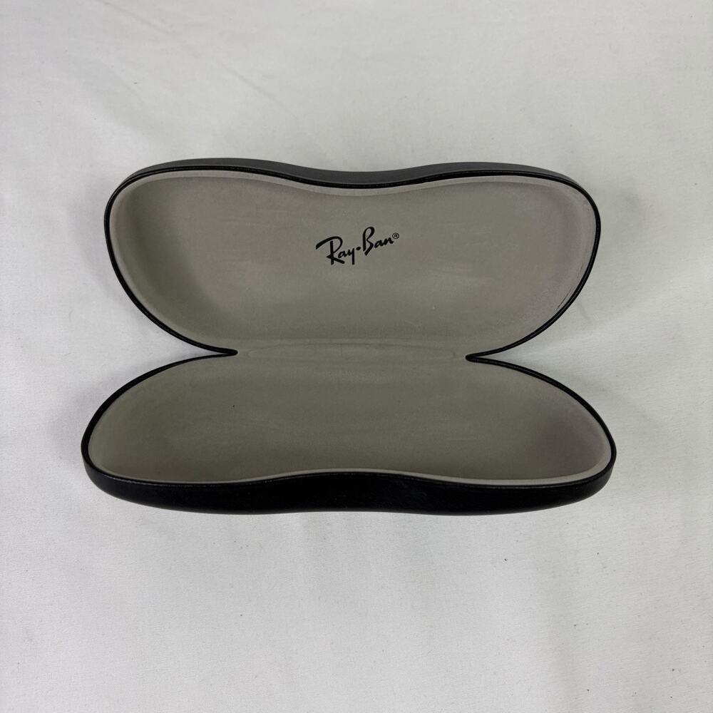 Ray Ban Eyewear Sunglasses Hard Case Black Large Clamshell Felt Lining